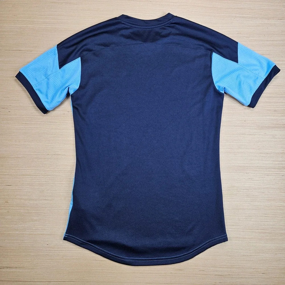 Puma Manchester City FC Training Jersey Mens S Blue Soccer Top 757878-01